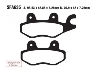 Bremseklosser EBC Brakes SFA635 Bremseklosser EBC Brakes SFA635