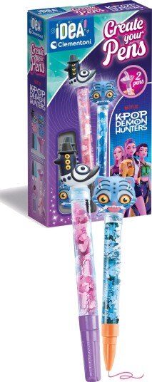 Clementoni Idea! K-Pop Demon Hunters Create Your Pens Penner Sussy & Derpy
