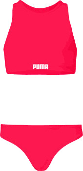 Puma Swim Girls Racerback Bikini Set 1P bikini junior Red 140