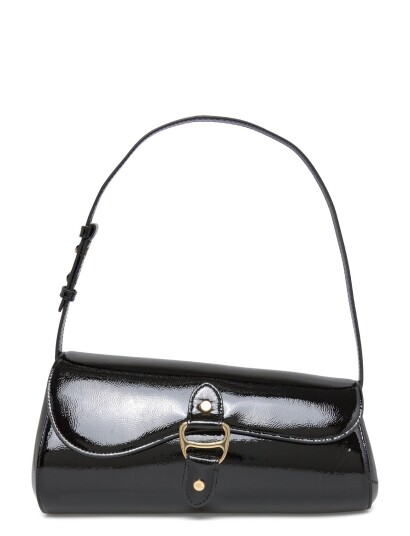 Lauren Ralph Lauren Patent Medium Tasha East West Bag Black ONE SIZE
