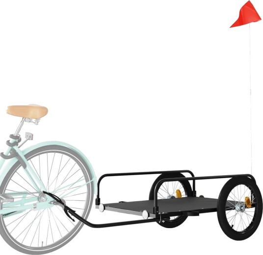 Sykkelhenger svart 135x70x37 cm jern