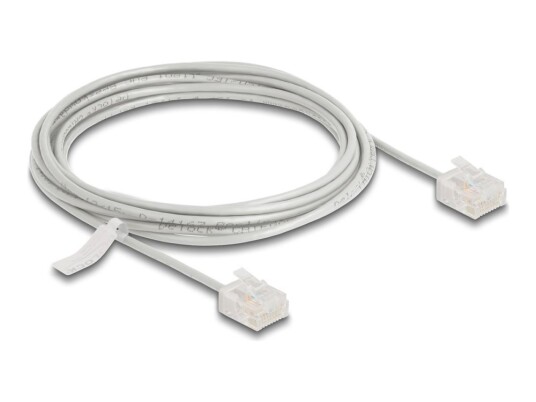 Delock Koblingskabel Rj-45 Hann Short Til Rj-45 Hann Short 3 M 2.6 Mm Utp Cat 6 Formstøpt Ultra-Slim Grå