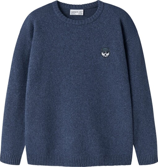 Name It Nkmolexandr Ls Knit   Blue   122 128