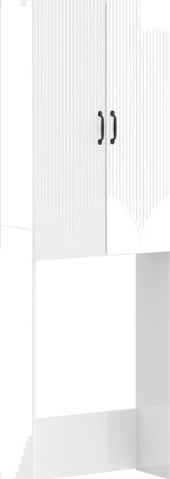 vidaXL Toalett skap HOORN Høgglans hvit 66 x 25,5 x 190 cm