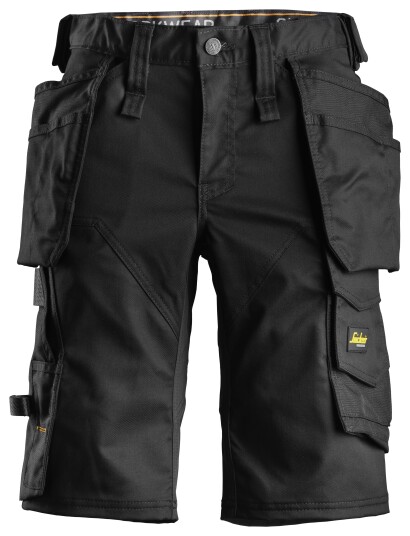 Snickers Workwear 6147 AllroundWork Shorts stretch, dame, Svart/Svart, Klær
