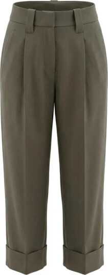 Brunello Cucinelli Dame Bukser Grønn XS,
