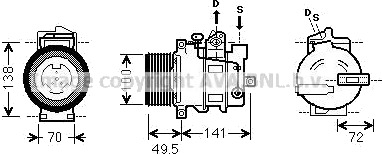 AC kompressor PRASCO MSK476