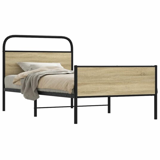 Sengeramme uten madrass sonoma eik 90x190 cm konstruert tre 8721158565327