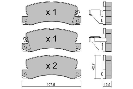 Bremseklosser AISIN BPTO-2905