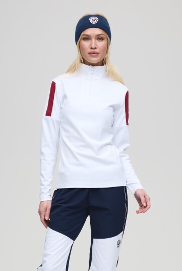 Les Arcs Rosalie Zip Neck Dame White S Les Arcs Rosalie Zip Neck Dame White S