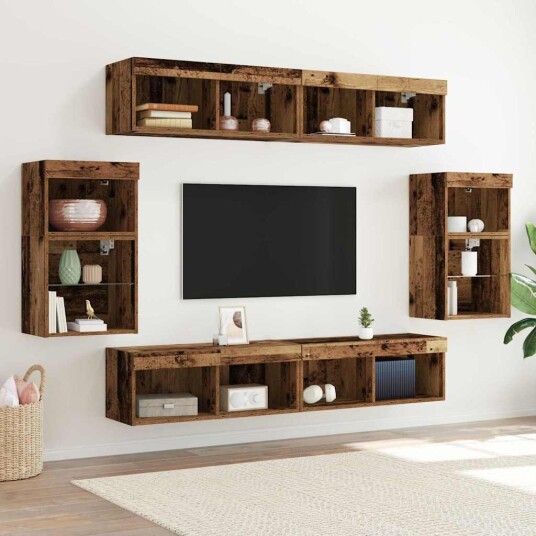 Flytende hylle 2 stk Gammelt tre 40x28.5x40 cm Konstruert tre Flytende hylle 2 stk Gammelt tre 40x28.5x40 cm Konstruert tre