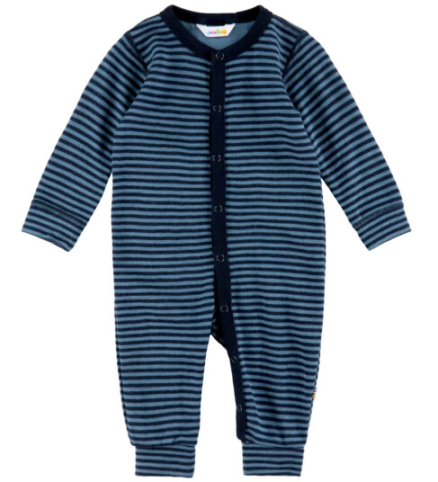 Joha Jumpsuit Ull Blå m. Striper 80 Jumpsuit
