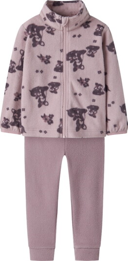Name It Fleecesett NmnSpectra Violet Ice/Deer Name It 1½ år (86) Fleecejakke Lilla Rosa