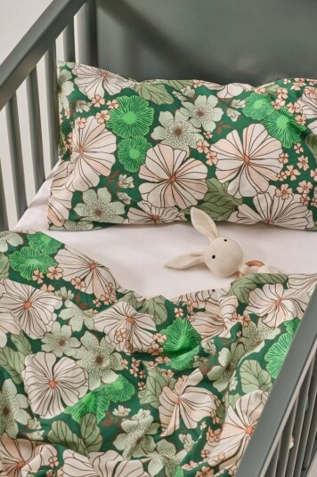 FIORI MINI dynetrekksett barneseng Grønn/multi 100X130