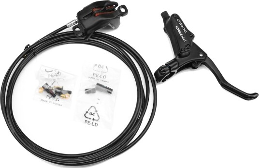 Tektro hydraulisk bremsesett høyre 4-stemplet med 2,3 mm rotor ø5,5 mm 3200 mm lang bremseslange