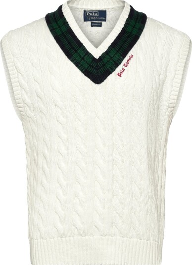 Polo Ralph Lauren Relaxed Fit Cricket Sweater Vest CREAM COMBO L Polo Ralph Lauren Relaxed Fit Cricket Sweater Vest CREAM COMBO L