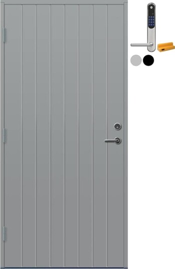 Ytterdør Bygg1 Bodø med Yale Doorman Classic Home