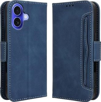 iPhone 16 Plus Kortholder Lommebokveske - blå