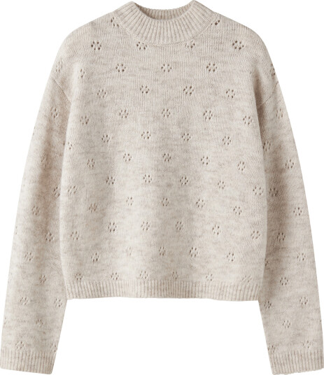 LMTD Nlfnamelyn Ls Short Turtle Neck Knit Cream 122 128 LMTD Nlfnamelyn Ls Short Turtle Neck Knit Cream 122 128