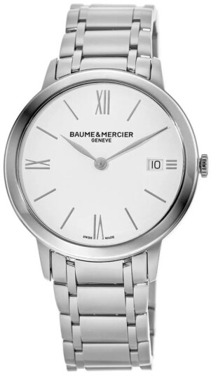 Baume & Mercier Dameklokke M0A10356 Classima Hvit/Stål Ø36.5 mm