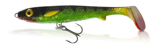 EJ Lures Flatnose Shad Jr Dirty Perch With Stinger 15cm, 2-pakning EJ Lures Flatnose Shad Jr Dirty Perch With Stinger 15cm, 2-pakning