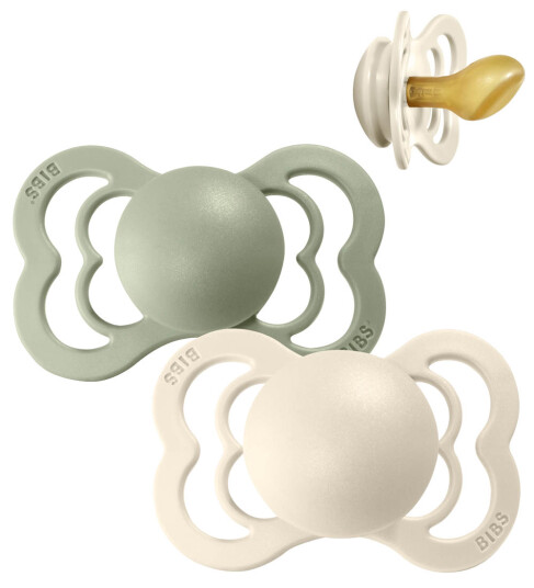 BIBS Smokk Couture 2 PACK Latex Ivory/Sage