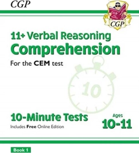 11+ Cem 10-Minute Tests: Comprehension - Ages 10-11 Book 1 (With Online Edition): Unbeatable Revisio Av Cgp Books