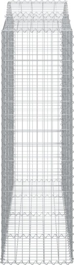 vidaXL Gabionkurver buede 2 stk 200x50x160/180 cm galvanisert jern