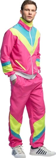 Neon Rosa 80 talls Grilldress med Lommer til Mann