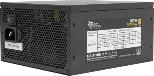 White Shark GPSU-G650M ATX Strømforsyning 650W Sort White Shark GPSU-G650M ATX Strømforsyning 650W Sort