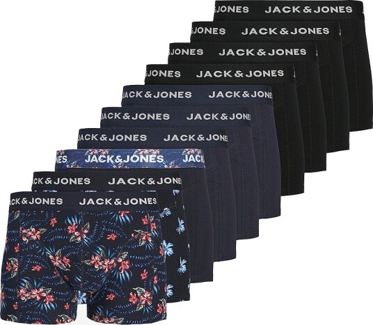 Jack & Jones - Boksershorts Jaclamine Flower Trunks - Blå