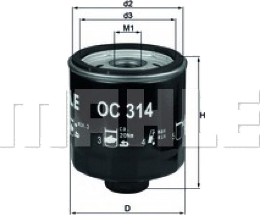 Oljefilter KNECHT OC 314