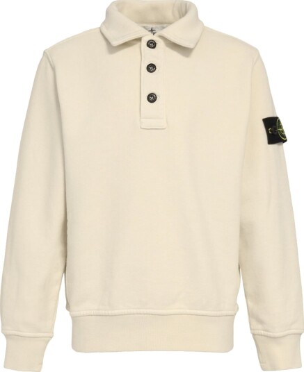 Stone Island Poloskjorte   Merker   Stone Island   10 år 140   Polo Beige Hvit
