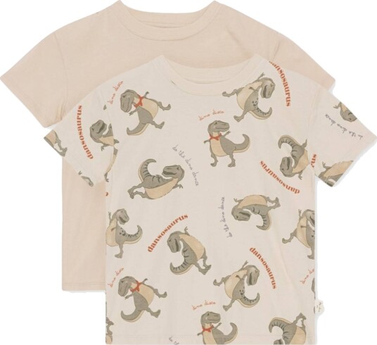 Konges Sløjd 2 Pack Famo T Skjorte Dansosaurus/ French Oak (104 / 4 år)