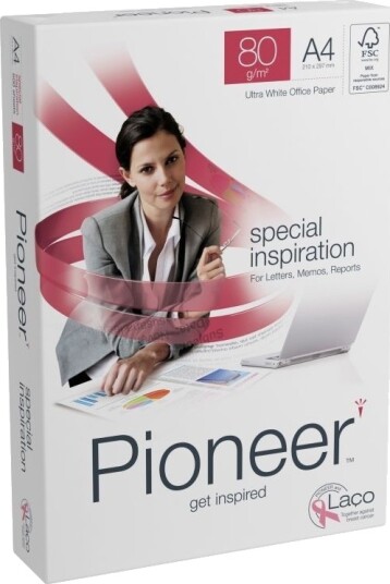 Kopipapir Pioneer 80G A4 500 Ark/Pakning Kopipapir Pioneer 80G A4 500 Ark/Pakning