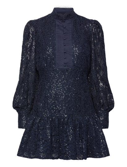 Bardot Remy Lace Mini Dress - Navy - 38 Bardot Remy Lace Mini Dress - Navy - 38