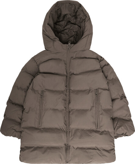 Mango Long Padded Anorak With Hood Brown 152