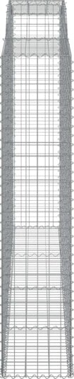 vidaXL Gabionkurver buede 3 stk 300x50x220/240 cm galvanisert jern