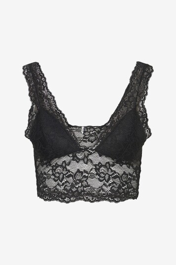 pieces - Myk BH pcLina Lace Bra Top - Svart