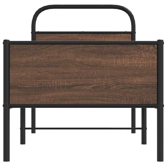 Sengeramme uten madrass brun eik 75x190 cm konstruert tre 8721158565846