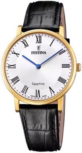 Festina Herreklokke F20016 4 Swiss Made Hvit/Lær Ø39 mm Festina Herreklokke F20016 4 Swiss Made Hvit/Lær Ø39 mm