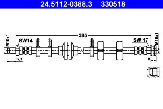 Bremseslange ATE 24.5112 0388.3 Bremseslange ATE 24.5112 0388.3
