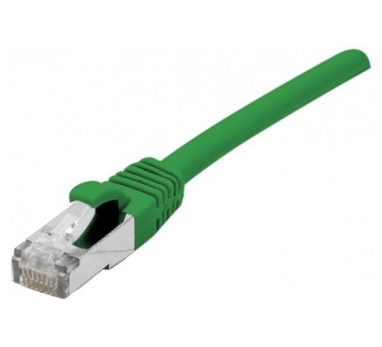 EXC Patch Cord RJ45 CAT.6 F/UTP Copper LSZH (Halogenfri) Snagless Green 0.30m