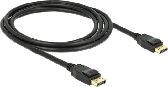 Delock DisplayPort-kabel 4K 2 m Låst Svart Delock DisplayPort-kabel 4K 2 m Låst Svart