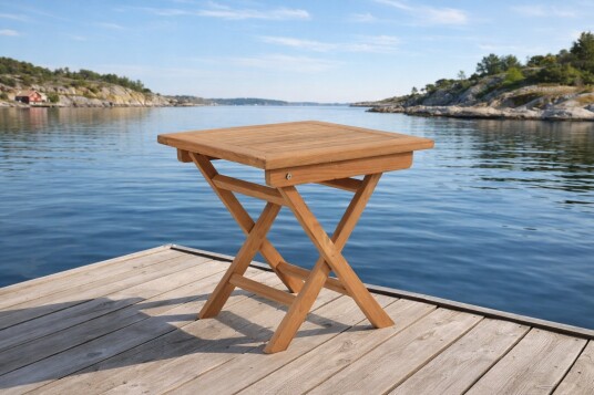Kaffebord Teak 50x50cm sammenleggbart Kaffebord Teak 50x50cm sammenleggbart