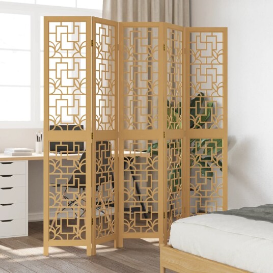  Romdeler 5 paneler brun heltre keisertre 8721012075672