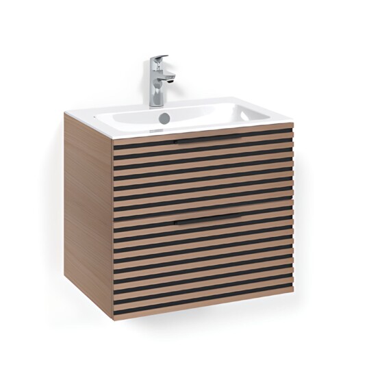 Macro Design Crown Stripe Servantskap 2 Skuff - med Light Servant Eik / 60cm 8