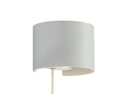 Arcchio Zuzana alu-vegglampe, rund, hvit