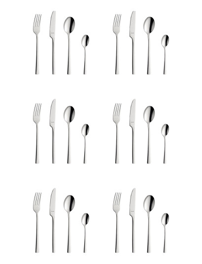 Amefa Manille Cutlery Set 24-Psc - Silver - ONE SIZE Amefa Manille Cutlery Set 24-Psc - Silver - ONE SIZE