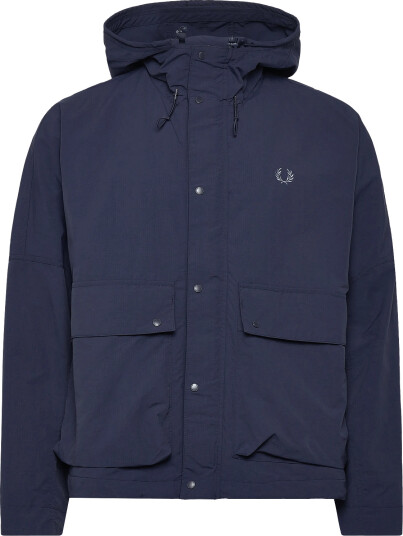 Fred Perry Cropped Ripstop Parka Navy S